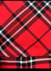 Love Tiffins Red Plaid Mini Skirt