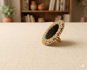 Oval Stone mirror Ring