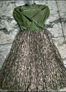 Stylish Green Floral Maxi dress