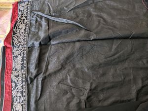 Brand New Black Chiffon Saree .
