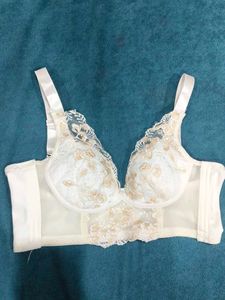 Elegant Embroidered Lace Bra