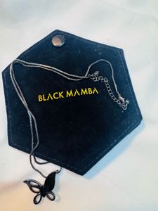 black mamba Butterfly Pendant Necklace