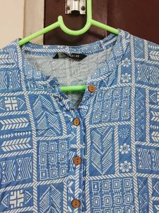 Boho Print Blue Kurta Top for women