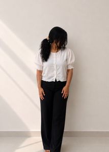 Chic White Puff Sleeve Top