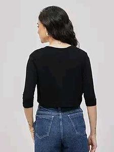Black Cropped Cardigan Shrug