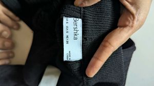 Ribbed Split Hem Bootcut Pants