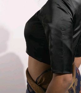 Elegant Black Satin Blouse