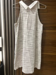 zara Tweed Sleeveless Dress with Collar