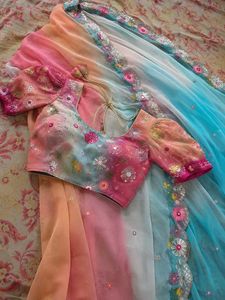 Stunning Ombre Saree with Embellished Border