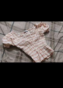 Smocked Square Neck Top