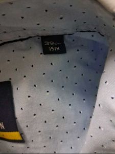 Van Heusen Light Blue Printed Shirt