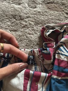 ZARA striped sleeveless midi dress