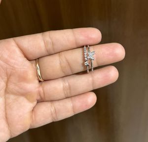 Delicate Butterfly & Star Rings Set