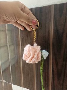 Handmade Crochet Flower Keychain