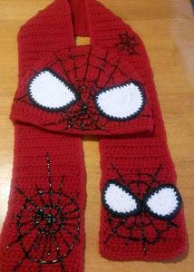 Spider-Man Crochet Scarf and hat
