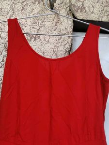 Chic Red Tiered Fit and Flare Dress