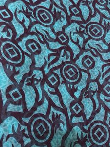 printed Teal Saree