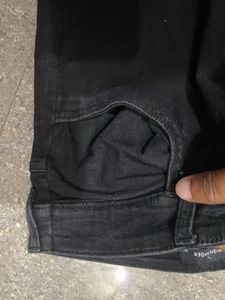 higlander Men's Black Slim straight Fit Jeans
