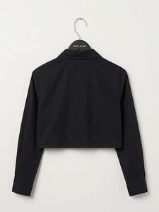 Chic Black Cropped Shirt