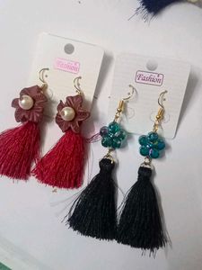 Flower Tassel Earrings