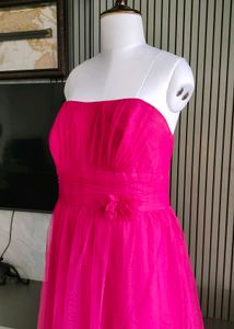 Cocktail Tube Dress With Frills