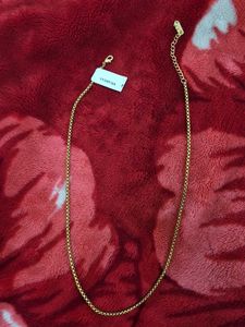 Gold broad Chain Necklace
