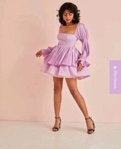 Pixie Lavender Puff Corset Dress