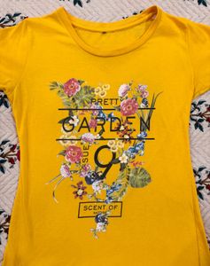 Yellow Printed T-Shirt
