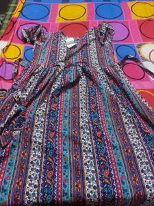 Boho Striped Print Midi Dress