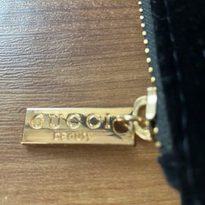 Gucci Beauty Burgundy Velvet Pouch