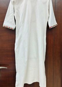 Embroidered Cotton Kurta Set