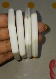 kids Chunky Gold &amp; White Bangles Set