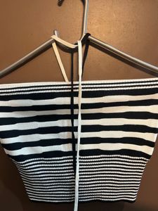 Striped Cropped Tube Top