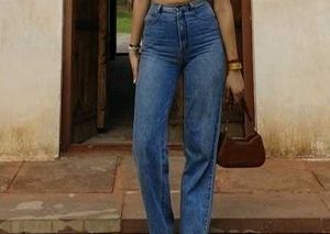 High-Waisted Wide-Leg Jeans