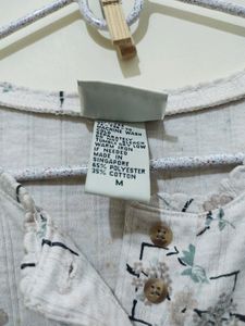 Classic Element Light Brown Khaki Floral Print Top