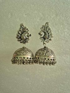 Exquisite Peacock Jhumka Earrings