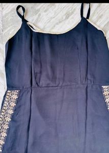 Elegant Black Embroidered Gown