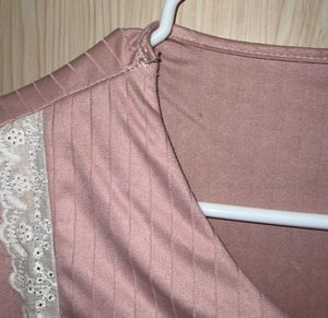 Vintage Pink Lace Dress