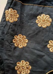 Elegant Black &amp; Gold Anarkali