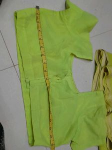 flouresent  Green Saree  no damage or