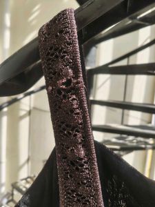 Elegant Brown Lace Midi Dress