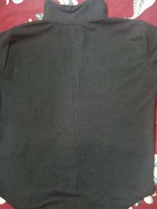 Black Ribbed Knit Turtleneck