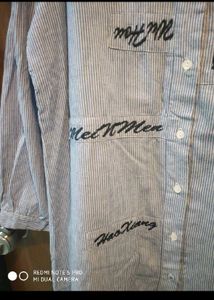 Striped Cat Pocket Shirt
