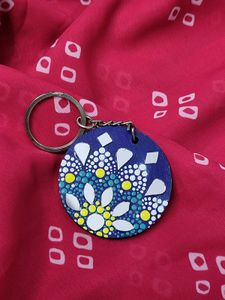 Hand-Painted Mandala Keychain