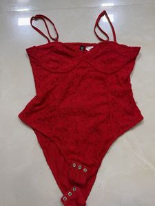 Stunning Red Lace Bodysuit