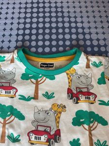 Cute Safari Print Shorts Set