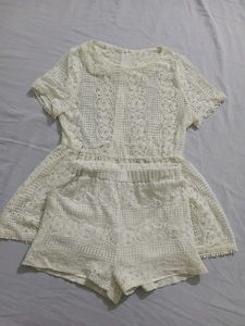 Lace Co-ord Set - Top &amp; Shorts