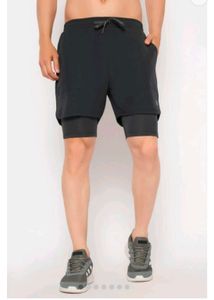 John Players Black Gym Shorts