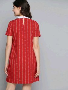 Red &amp; White Striped Dress