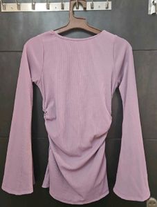 Chic Lavender Bell Sleeve Top